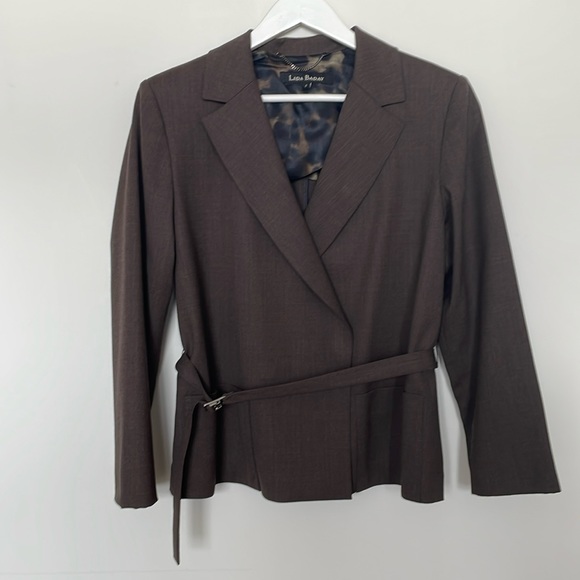2 piece Lida Baday Brown Wool Suit - Picture 1 of 7